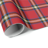 Red Kariert, Royal Stewart Tartan Geschenkpapier (Rolleneckpunkt)