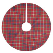 Red Kariert, Royal Stewart Tartan Polyester Weihnachtsbaumdecke (Vorderseite)