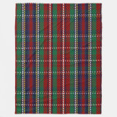 Red Kariert Scottish Rustic Flannel Print Fleecedecke (Vorderseite)