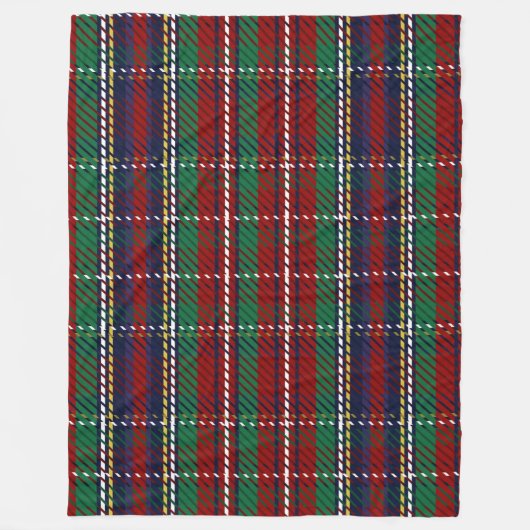 Red Kariert Scottish Rustic Flannel Print Fleecedecke (Vorderseite)