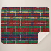 Red Kariert Scottish Rustic Flannel Print Sherpadecke (Vorderseite (Horizontal))