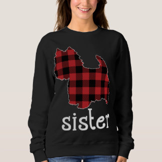 Red Kariert Sister Westie Weihnachts Vater Matchin Sweatshirt