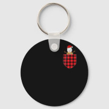 Red Kariert Snowman in Pocket Buffalo