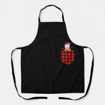 Red Kariert Snowman in Pocket Buffalo