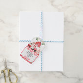 Red Kariert Stall Traktor Farm Geburtstag Geschenkanhänger (Mit Garn)