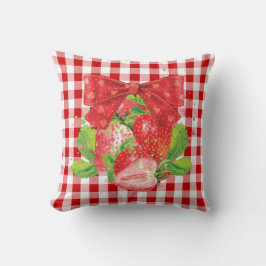 Red Kariert Strawberry Summer Kissen