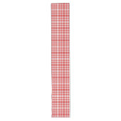 Red Kariert Table Runner Großer Tischläufer (Vorderseite)