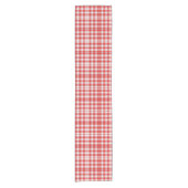 Red Kariert Table Runner Kurzer Tischläufer (Vorderseite)