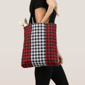 Red Kariert Tartan Buffalo Kariertes Muster Tasche (Von Nahem)