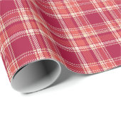 Red Kariert Tartan Geschenkpapier (Rolleneckpunkt)