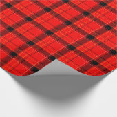 Red Kariert Tartan Pattern Geschenkpapier (Ecke)