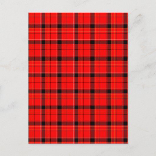 Red Kariert Tartan Pattern Postkarte (Vorderseite)