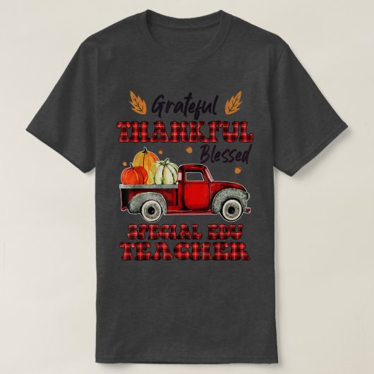 Red Kariert Truck SPECCIAL EDU Dankbarkeit Dankbar T-Shirt (Design vorne)