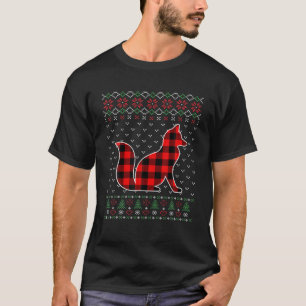 Red Kariert Ugge Weihnachten Ostrich Tiere Xmas Pa T-Shirt
