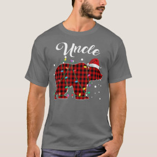 Red Kariert Uncle Bär Matching Buffalo Pajama T-Shirt