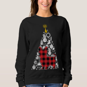 Red Kariert Yorkshire Yorkie Dog Christmas Tree Or Sweatshirt