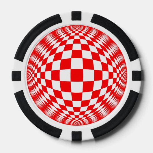 "Red Karo Ball" Poker-Chip-Set Pokerchips (Vorderseite)