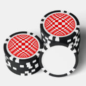 "Red Karo Ball" Poker-Chip-Set Pokerchips (Stapel)