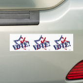 Red Karo Blue Voice mit US Flag Star Autoaufkleber (Auf Auto)