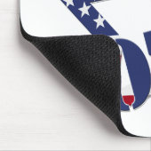 Red Karo Blue Voice mit US Flag Star Mousepad (Ecke)