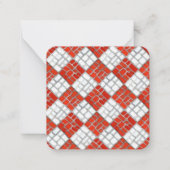 RED KARO MOSAIC 2,5" Square Flat Card Mitteilungskarte (Vorderseite)