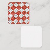 RED KARO MOSAIC 2,5" Square Flat Card Mitteilungskarte (Vorne/Hinten)