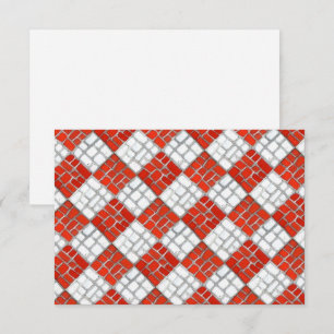 RED KARO MOSAIC 3.5x5 Flachkarte / Horizontal Karte