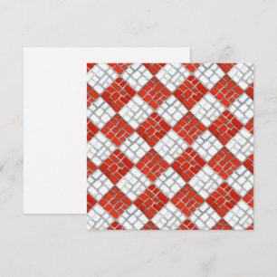 RED KARO MOSAIC 5,25" Square Flachkarte Karte