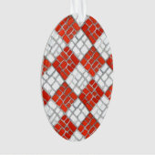 RED KARO MOSAIC Acrylic Oval Ornament (Vorderseite)