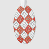 RED KARO MOSAIC Acrylic Oval Ornament (Vorderseite)