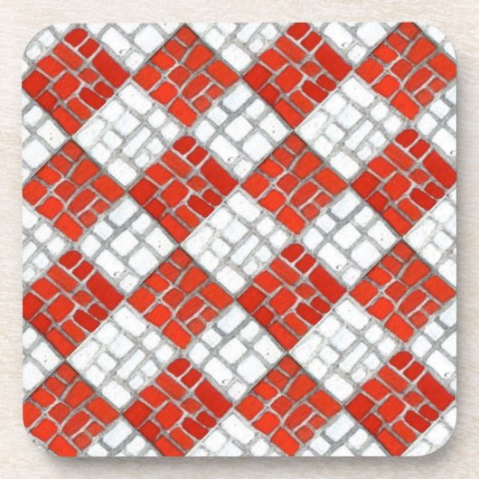 RED KARO MOSAIC Hard Plastics Untersetzer (Vorderseite)