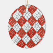 RED KARO MOSAIC Keramik Circle Ornament (Links)