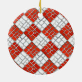 RED KARO MOSAIC Keramik Circle Ornament (Hinten)