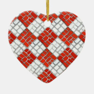 RED KARO MOSAIC Keramik Herzstück Keramik Ornament