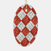 RED KARO MOSAIC Keramik Oval Ornament (Rechts)
