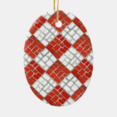 RED KARO MOSAIC Keramik Oval Ornament (Hinten)