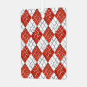 RED KARO MOSAIC Metal Square Ornament (Vorderseite links)