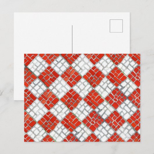 RED KARO MOSAIC Postcard Postkarte (Vorne/Hinten)