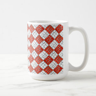 RED KARO MOSAIC Tall White Tasse