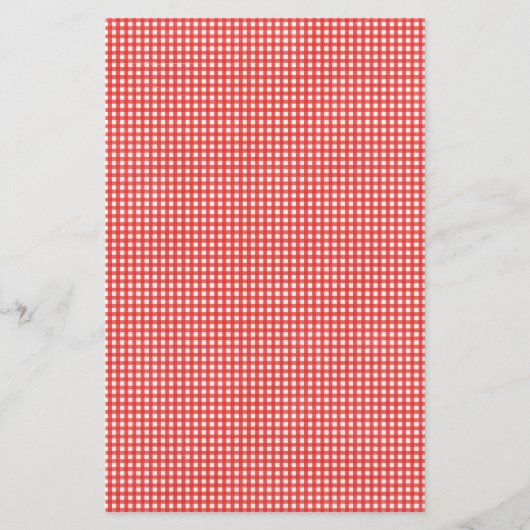 Red Karo Pattern Briefpapier (Vorderseite)