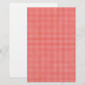 Red Karo Pattern Briefpapier (Vorne/Hinten)