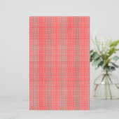 Red Karo Pattern Briefpapier (Stehend Vorderseite)