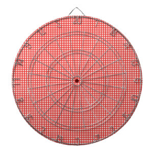 Red Karo Pattern Dartscheibe