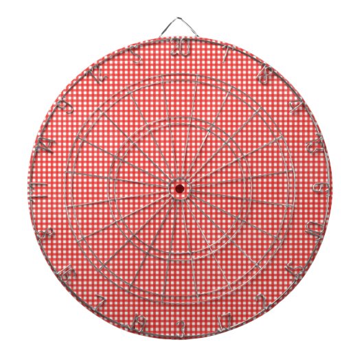 Red Karo Pattern Dartscheibe (vorne)