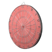 Red Karo Pattern Dartscheibe (Vorderseite rechts)