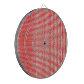 Red Karo Pattern Dartscheibe (Vorderseite Links)