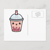 Red Kawaii Bubble Tee Geburtstagsparty Postcard Postkarte (Rückseite)