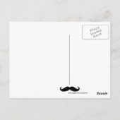 Red Keep Calm und Tragen auf Mustache Spaß Postkar Postkarte (Rückseite)