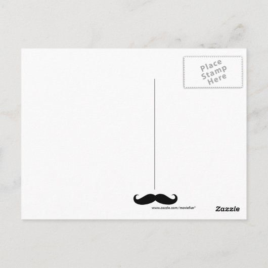 Red Keep Calm und Tragen auf Mustache Spaß Postkar Postkarte (Rückseite)