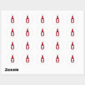 Red Ketchup Flasche Kawaii Niedlich Personalisiere Runder Aufkleber (Blatt)